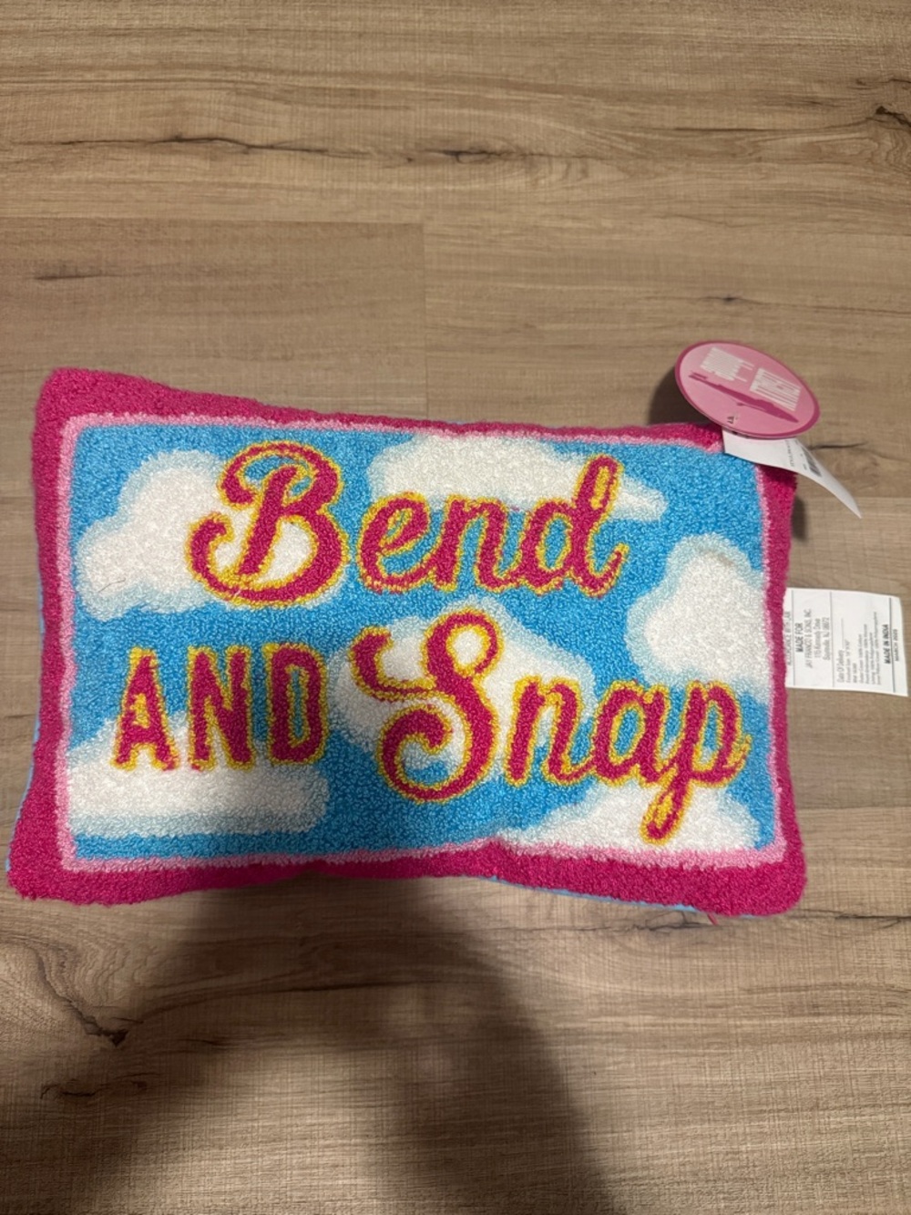 NWT Tufted 'Bend and Snap' Legally Blonde Decorative Throw Pillow
